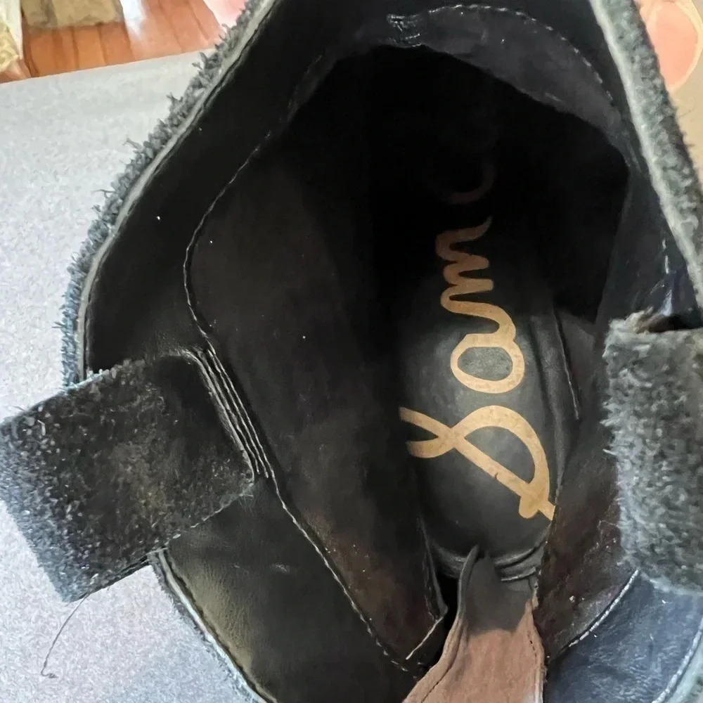 Sam Edelman Black Suede Bootie Size 7.5 - Picture 4 of 5